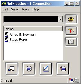 Netmeeting on Win2K on a call with an XOpenH323 client!